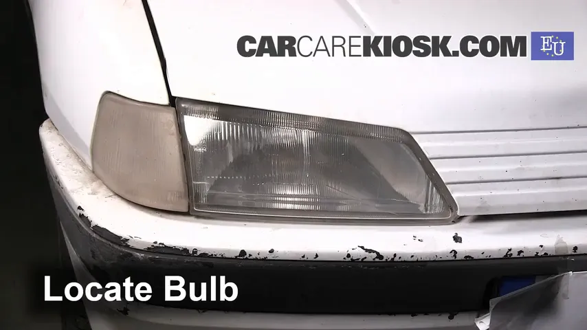 1996 Peugeot 106 Sport 1.1L 4 Cyl. Éclairage Feux de route (remplacer l'ampoule)